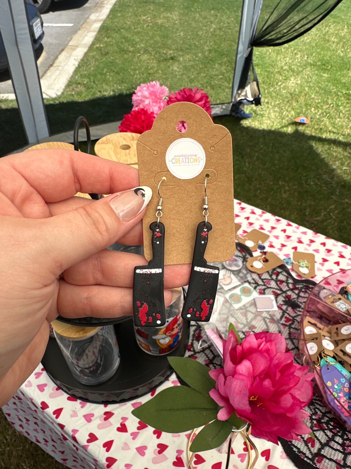 Butcher knife earrings