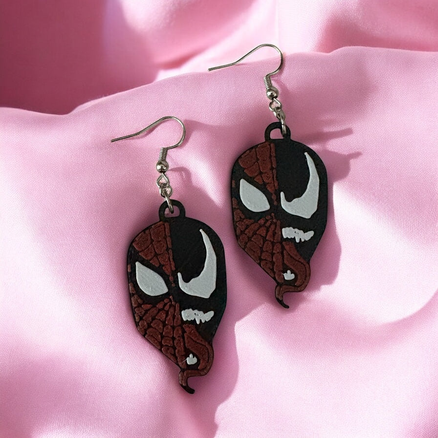 🕷️ “Webbed Duality” Earrings