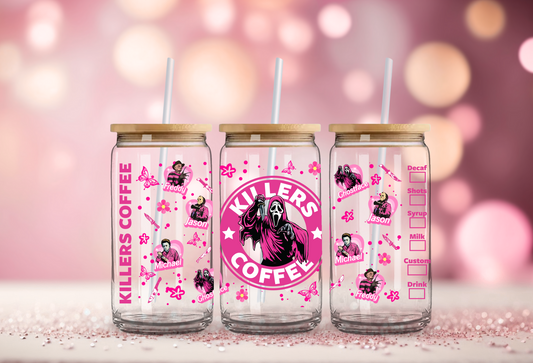 Horror Boys Killers Coffee Glass Beer Can