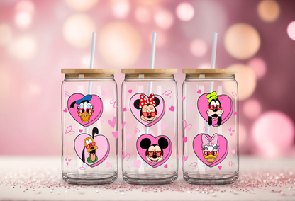 Mouse head Gang Valentines Glass Beer Can