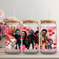 Valentines Heartthrobs of Horror Glass Beer Can