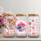 Starbucks Stitch Valentines Glass Beer Can