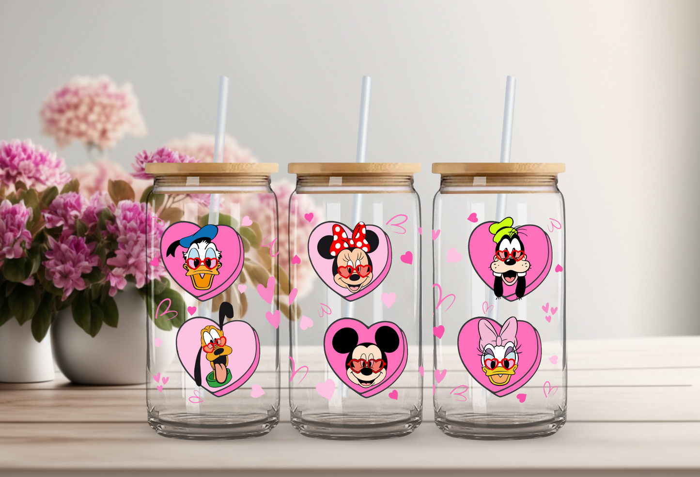 Mouse head Gang Valentines Glass Beer Can