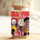 Valentines Boys of Horror Glass Beer Can