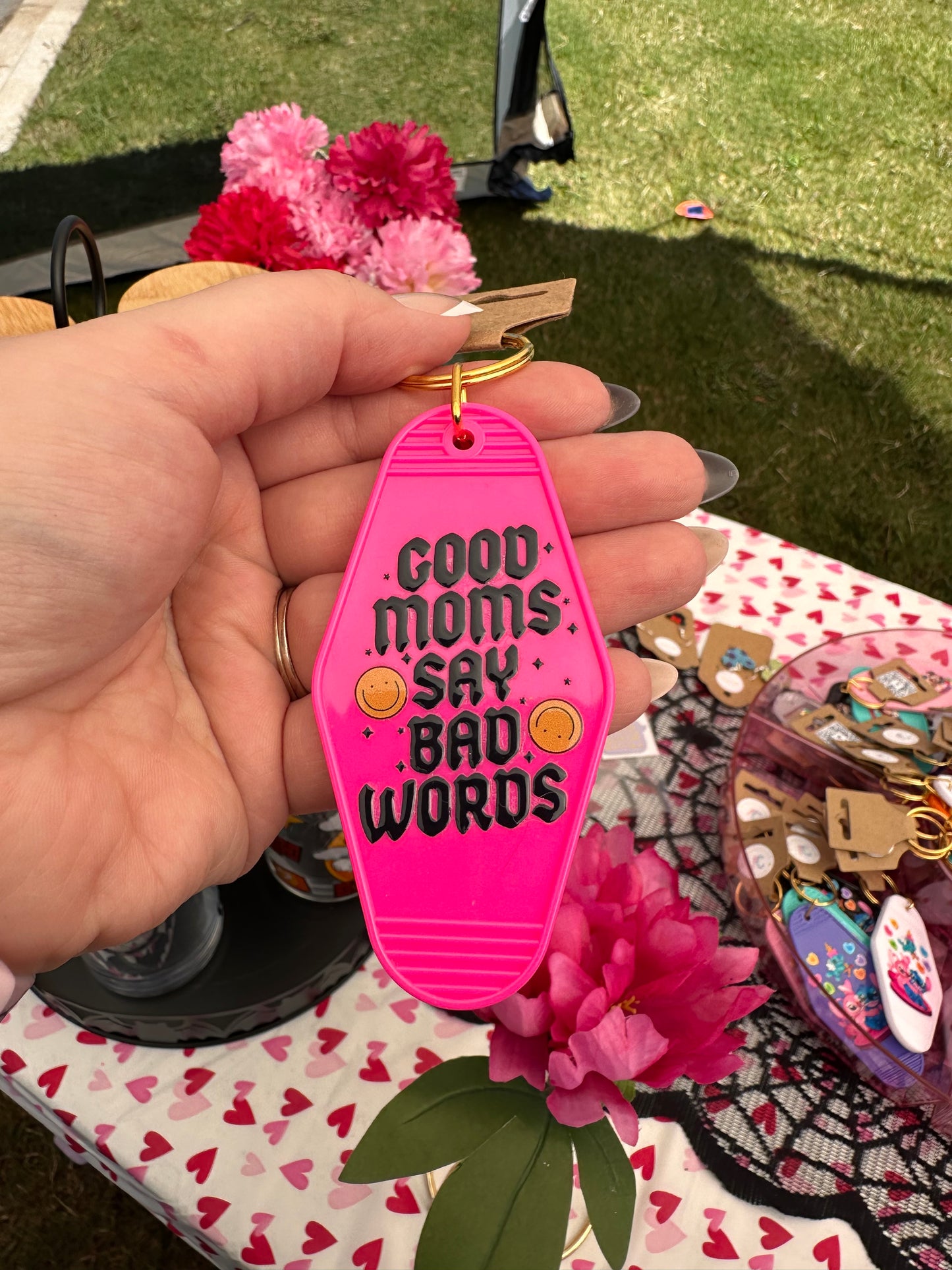 Good Moms Say Bad Words Keychain