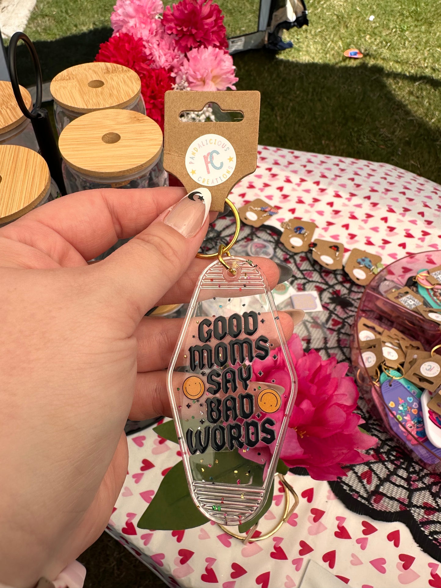 Good Moms Say Bad Words Keychain