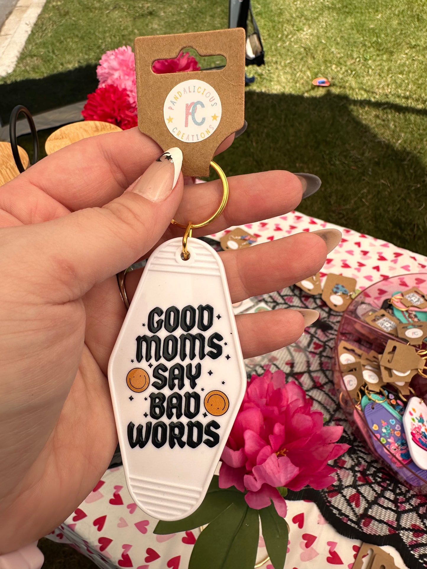 Good Moms Say Bad Words Keychain