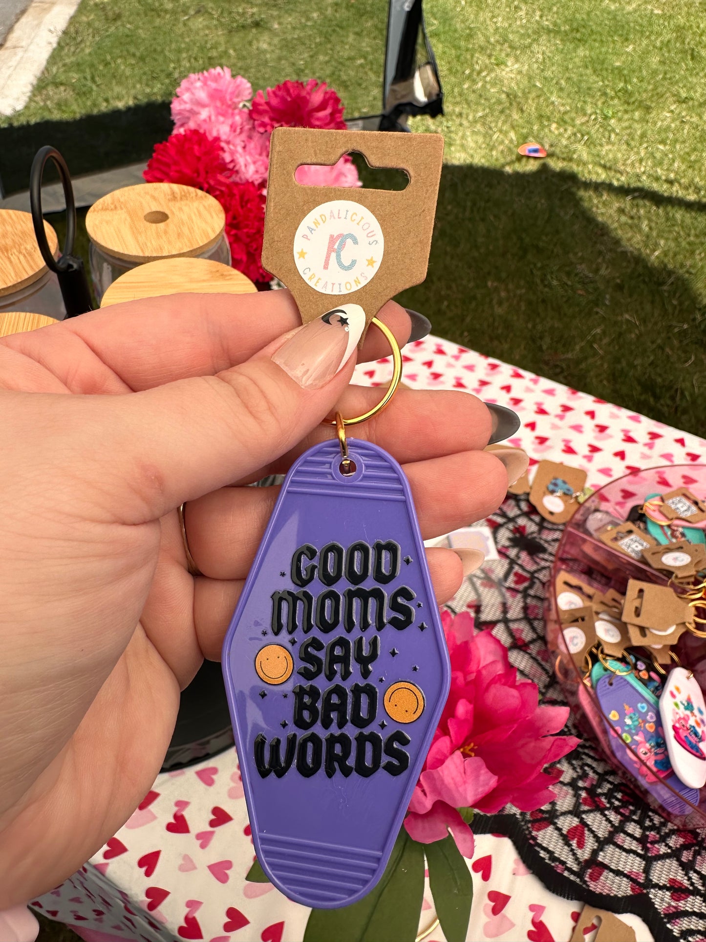 Good Moms Say Bad Words Keychain