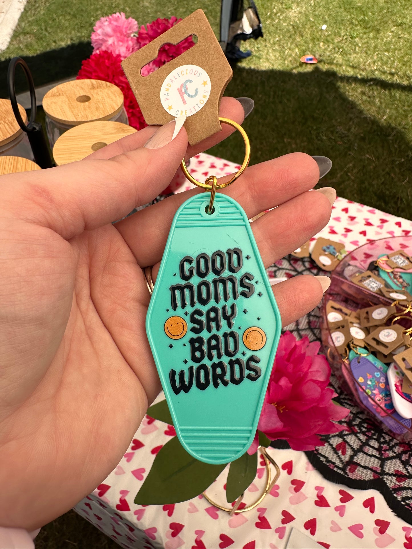 Good Moms Say Bad Words Keychain