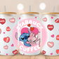 Starbucks Stitch Valentines Glass Beer Can