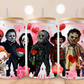 Valentines Heartthrobs of Horror Glass Beer Can