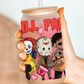 Valentines Boys of Horror Glass Beer Can