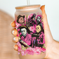 Horror boys Pink Valentines Glass Beer Can