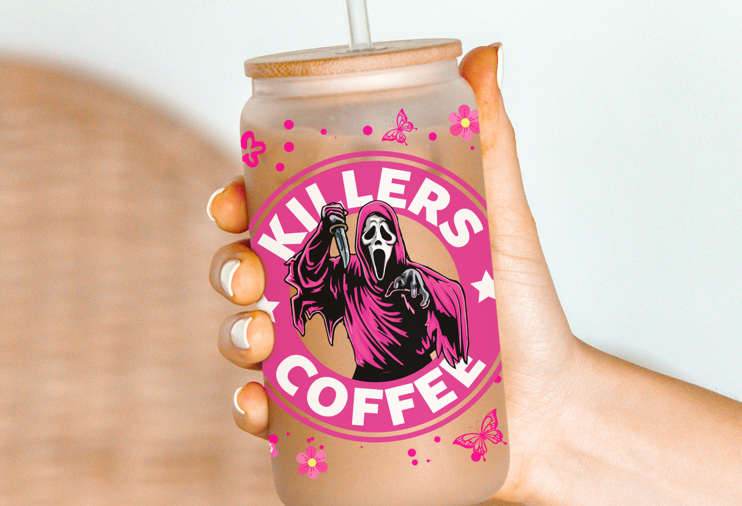 Horror Boys Killers Coffee Glass Beer Can