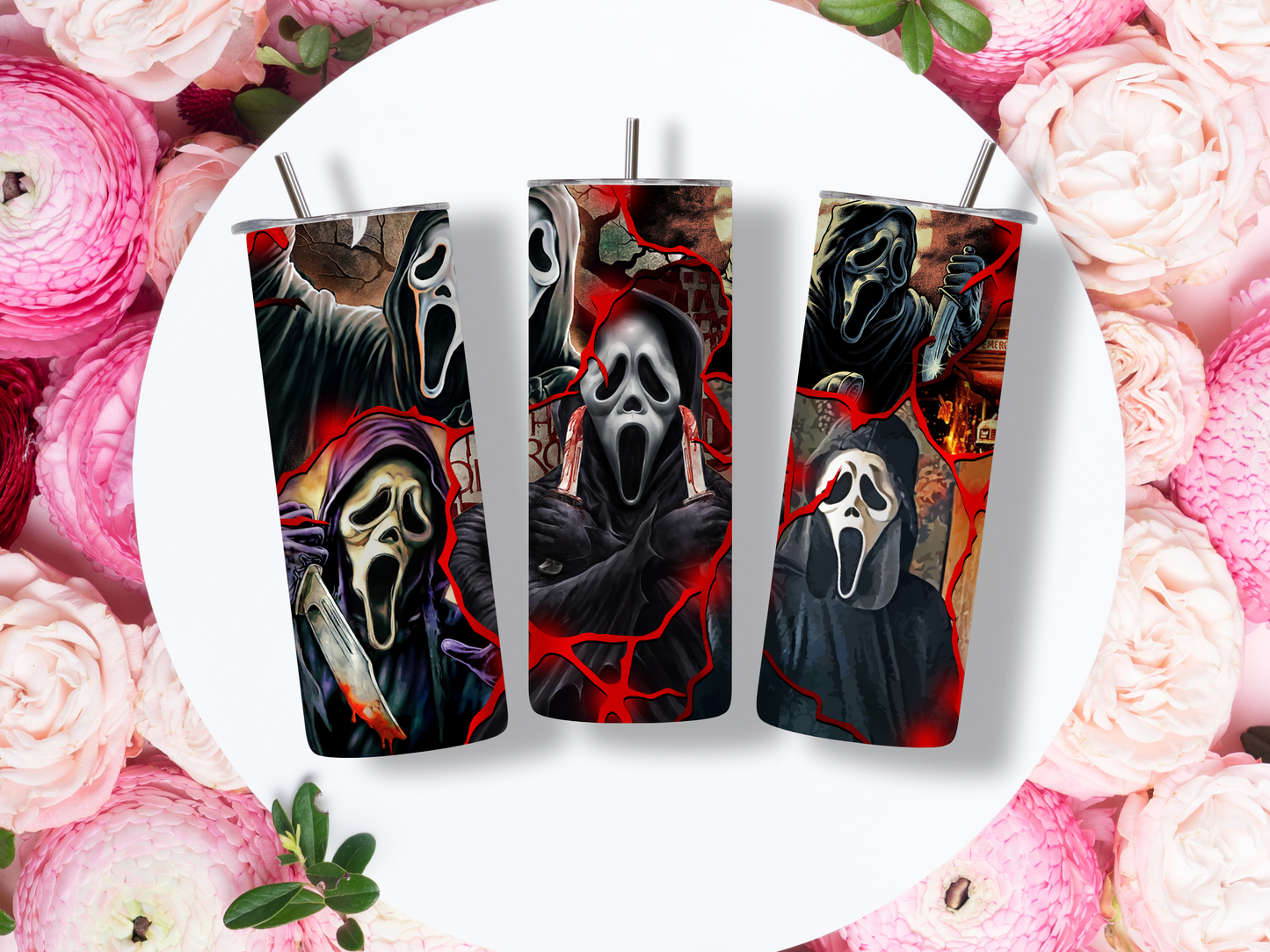 Ghostface Skinny Tumbler