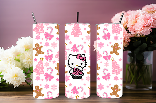 Hello Kitty Pink Christmas Skinny Tumbler