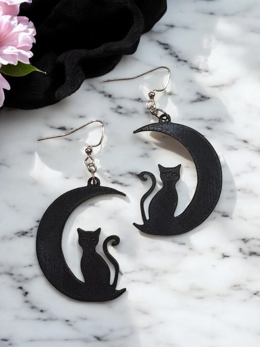 🖤 Luna Hex & Whiskers Earrings