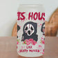 In This House Pink Glass Beer Can