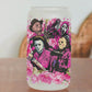 Horror boys Pink Valentines Glass Beer Can