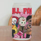 Valentines Boys of Horror Glass Beer Can