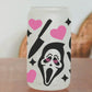 Ghostface Heart eyes Glass Beer Can