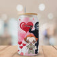 Valentines Heartthrobs of Horror Glass Beer Can