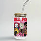 Valentines Boys of Horror Glass Beer Can