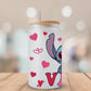 Valentines Stitch & Angel Glass Beer Can