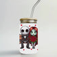 Jack & Sally Glass Beer Can