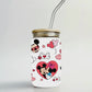 Minnie & Mickey Love Glass Beer Can